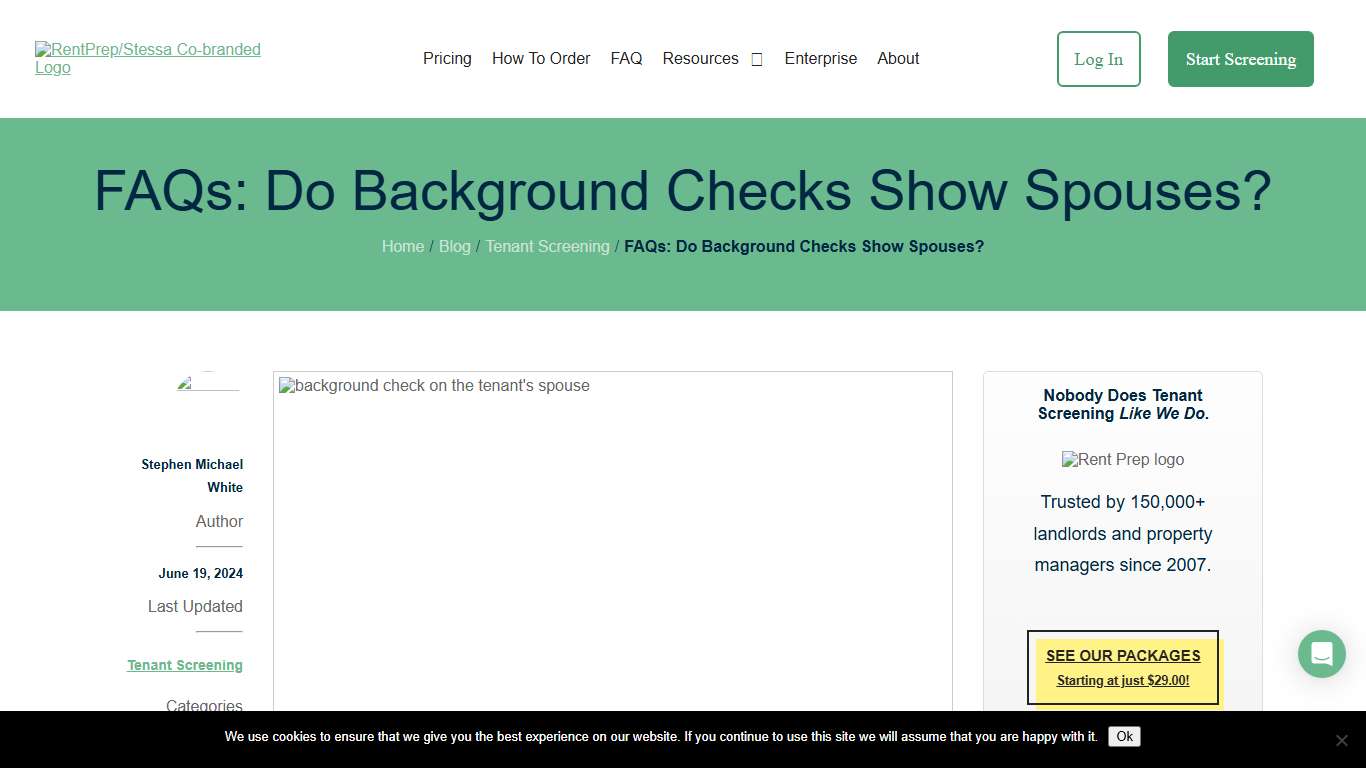 Should a Landlord Run Background Checks on a Tenant's Spouse?